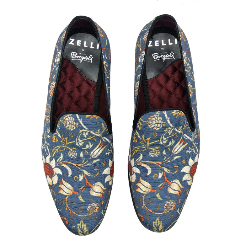 10-516-BLU FANTASIA Floral Slip On, Blue