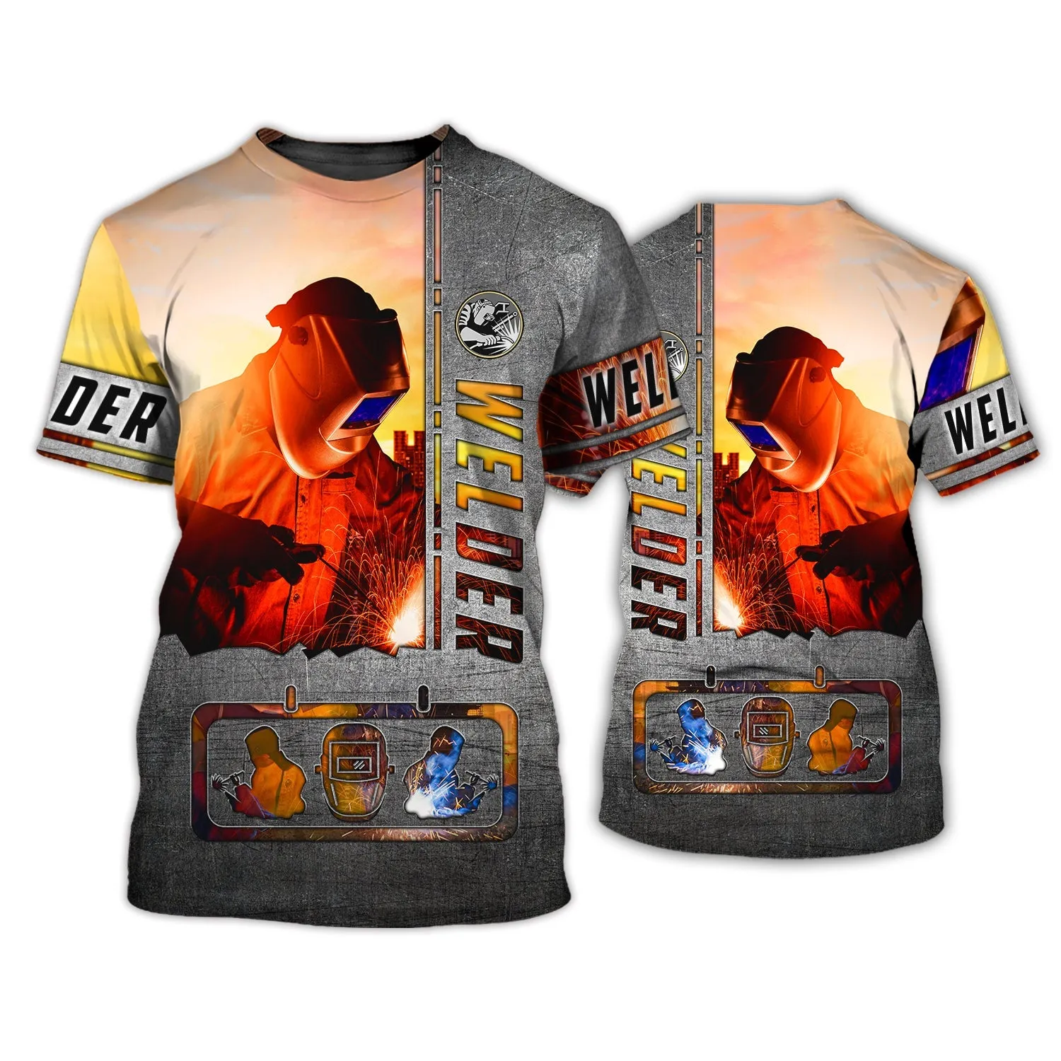 3D All Over Print Welder T Shirt, Idea for Welder Shirt, Birthday Gift for Welder Dad