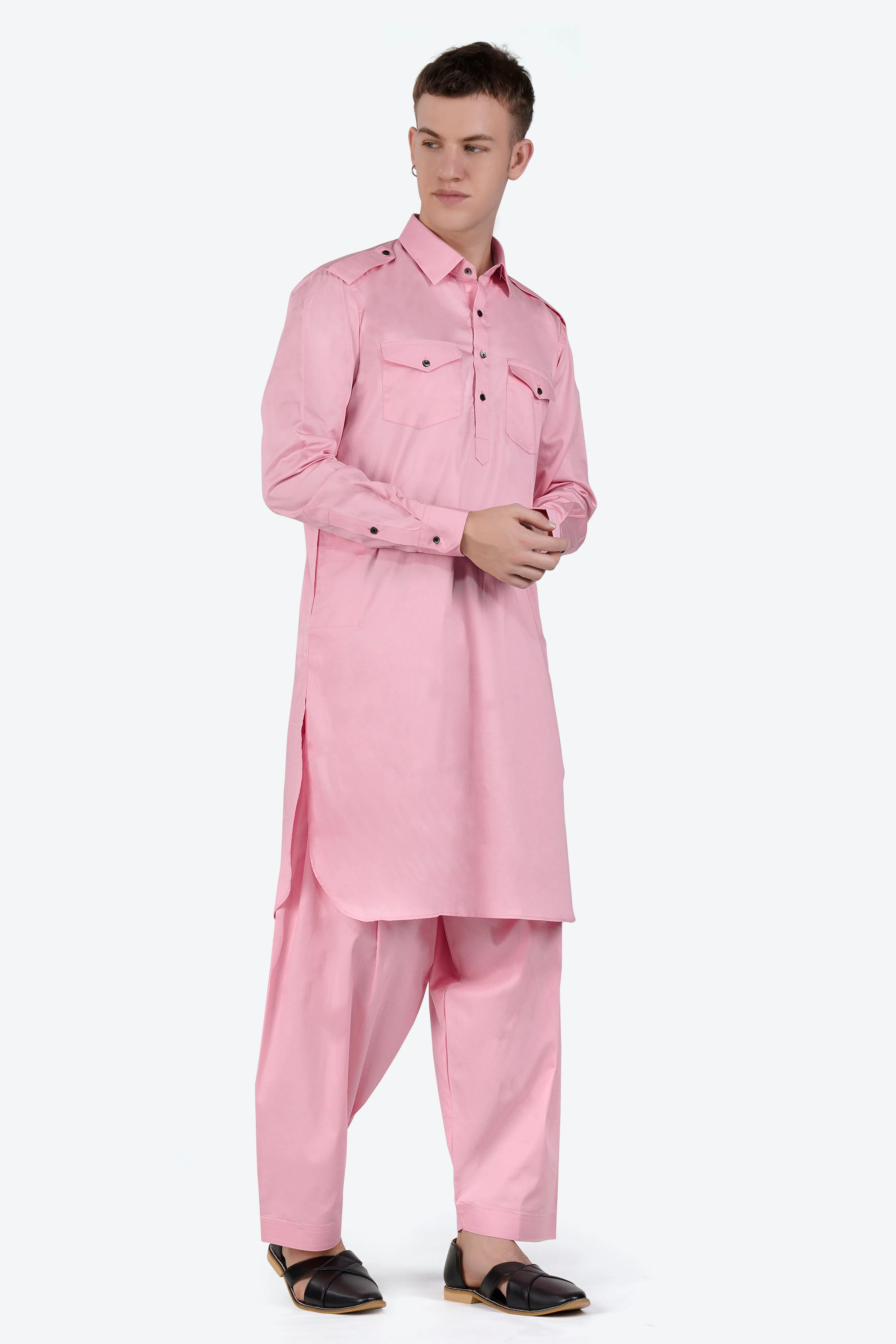 Azalea Pink Dhoti F-6336