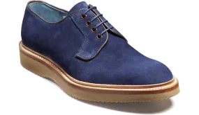 Barker Dean Derby Shoe  - Navy Suede