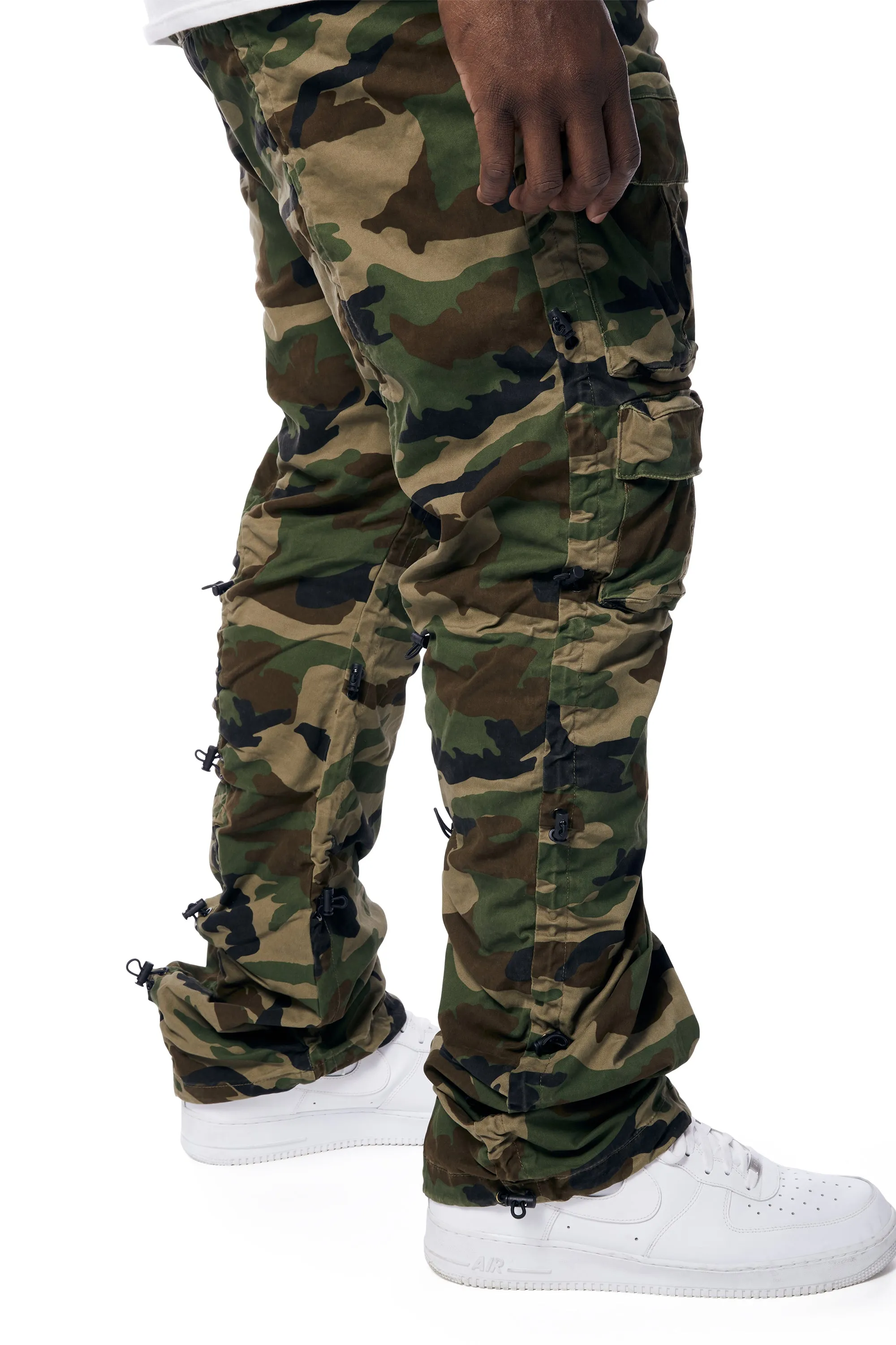 Big and Tall - Utility Bungee Twill Pants - Wood Camo