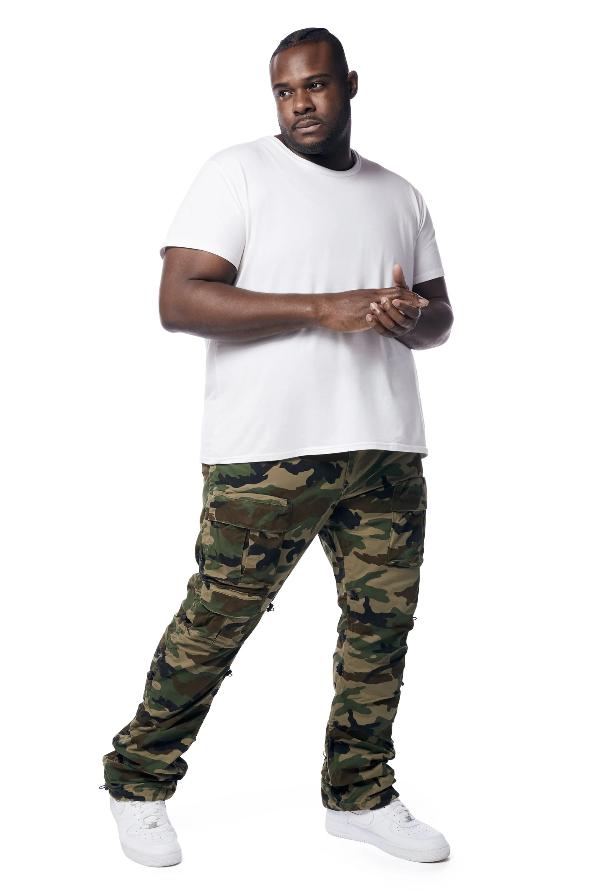 Big and Tall - Utility Bungee Twill Pants - Wood Camo