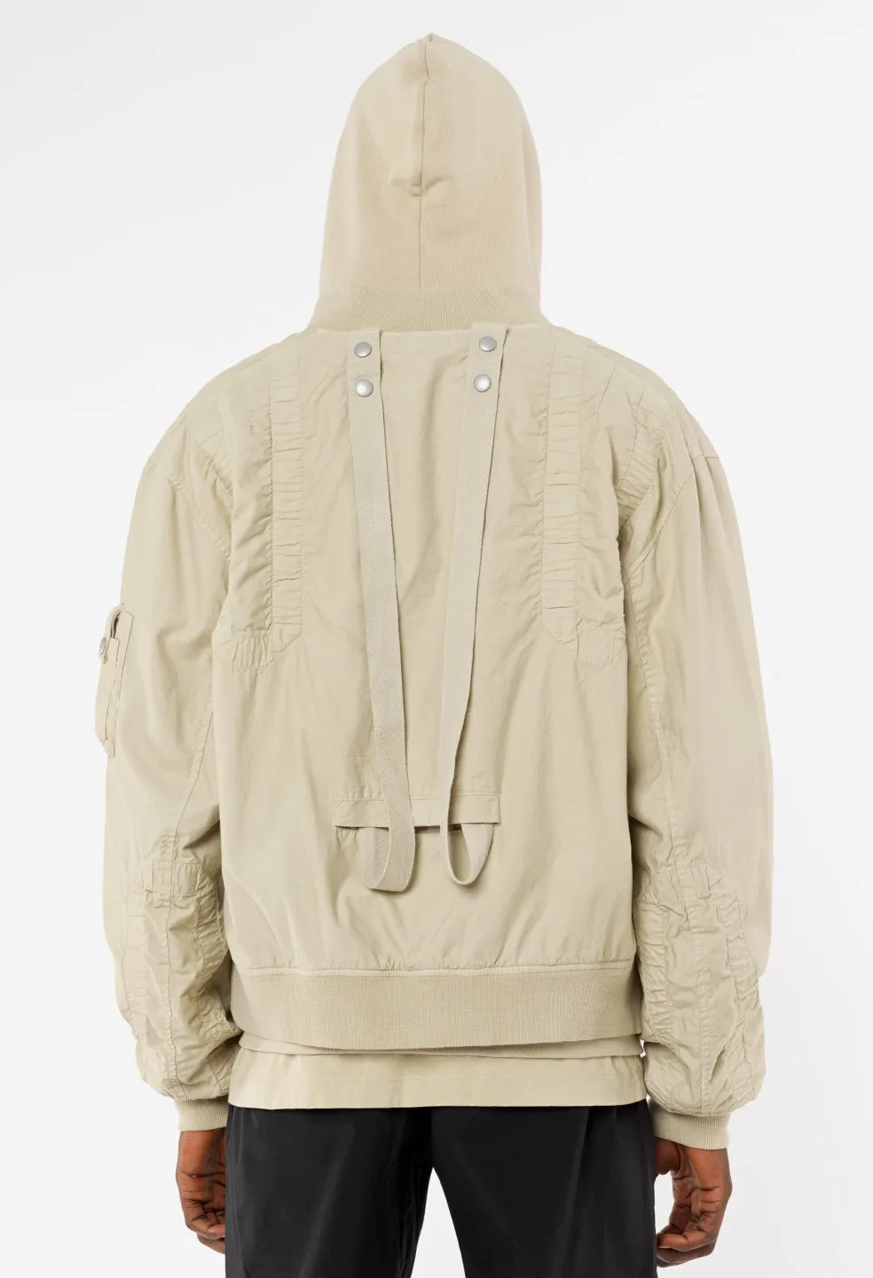 Cotton Poplin Frame Flight Jacket / Desert