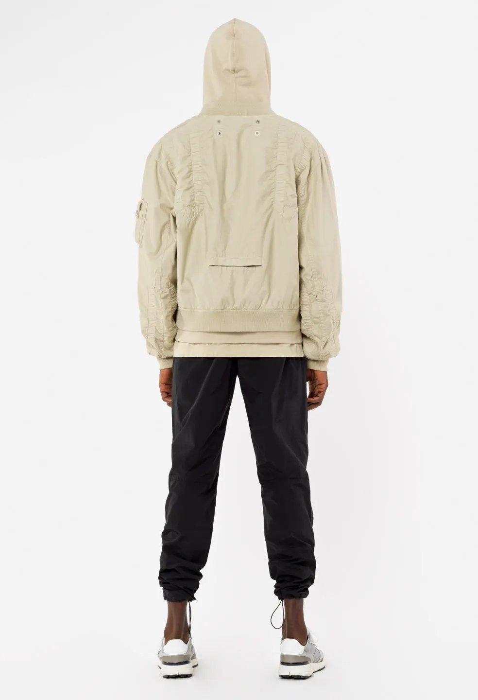 Cotton Poplin Frame Flight Jacket / Desert