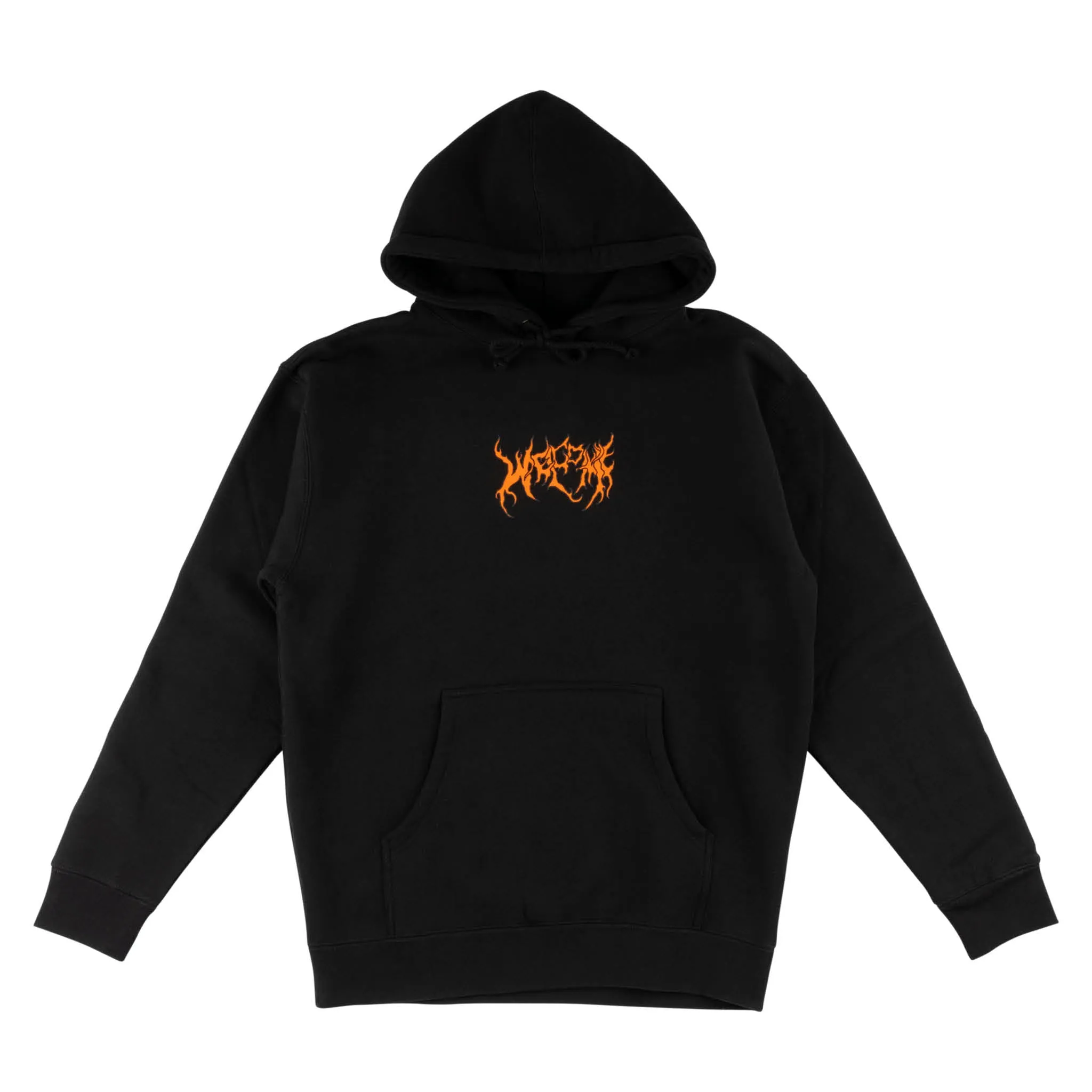 Fire Breather Printed Pullover Hoodie - Black