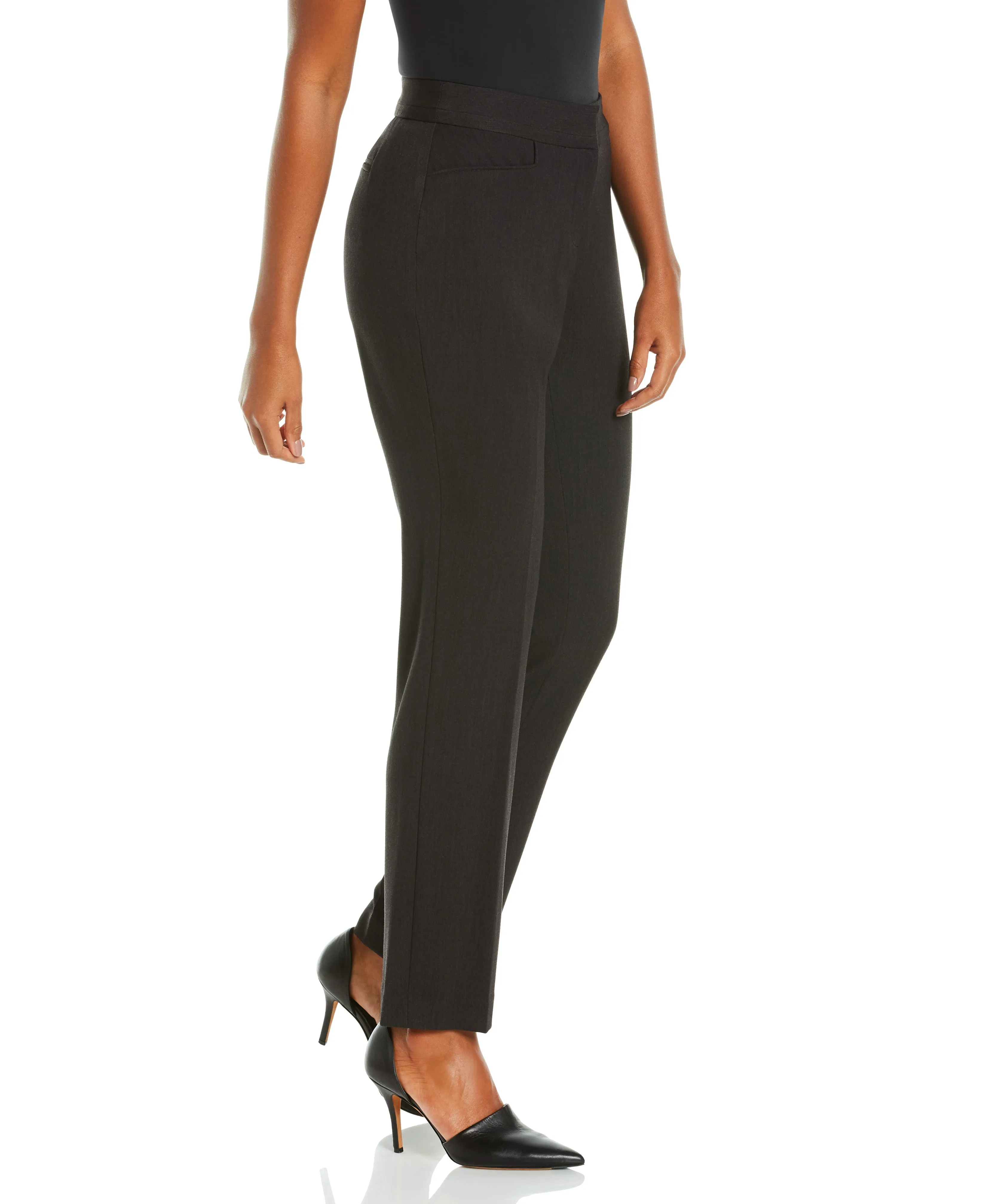 Gabardine Straight Leg Pant - Curvy Fit