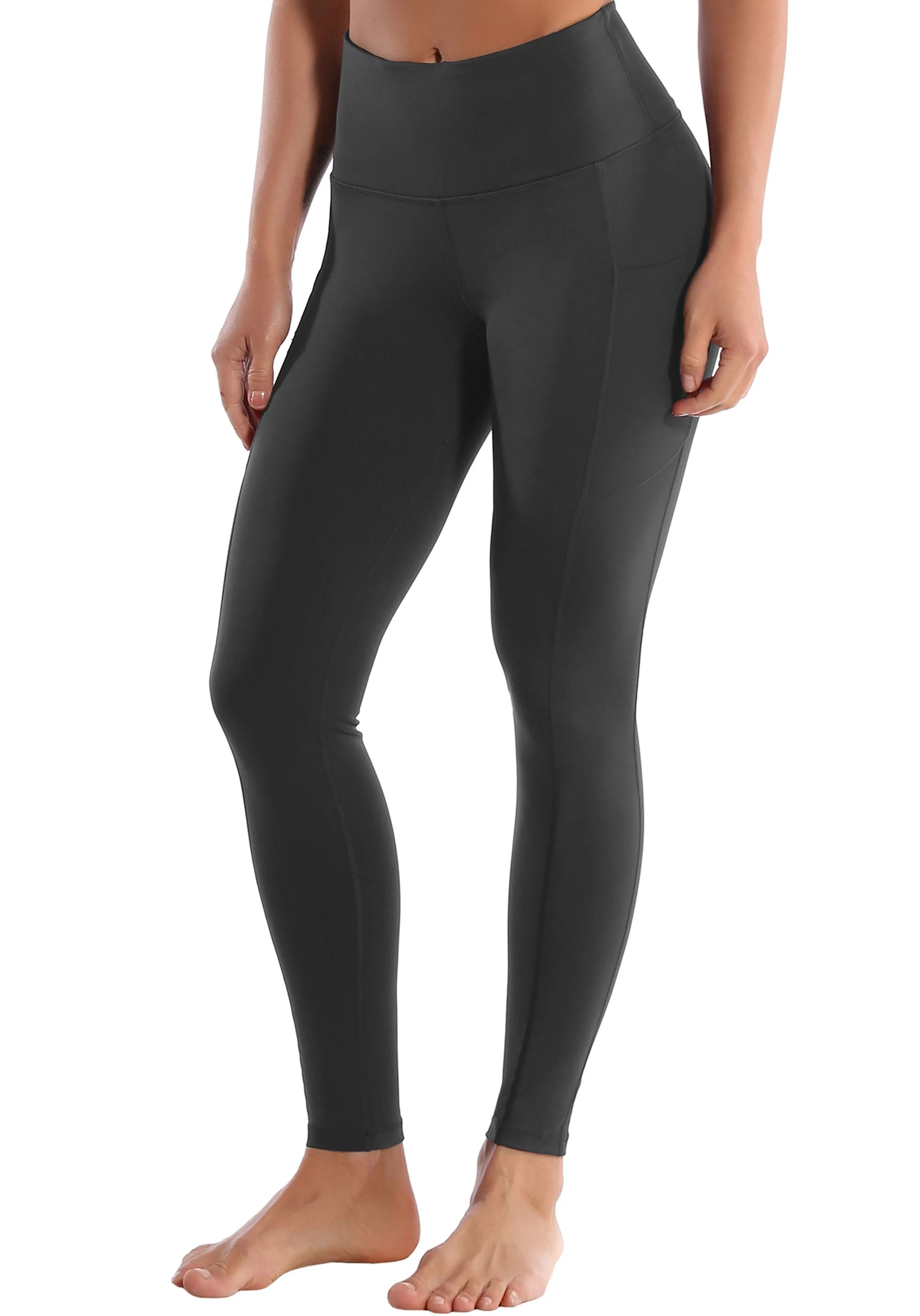 Hip Line Side Pockets Yoga Pants shadowcharcoal ins