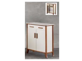 Katrina Marble Top 2 Door Shoe Cabinet (DA3334)