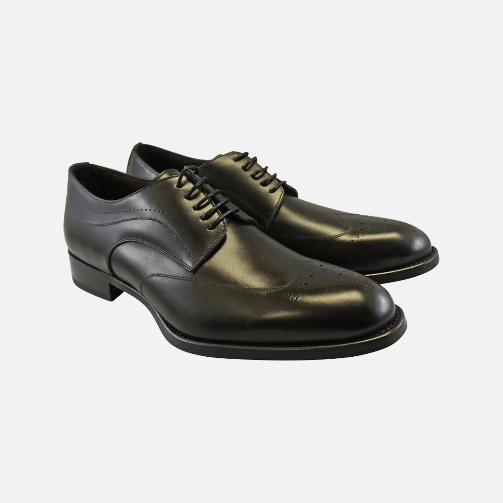 Men’s Black Wingtip Oxfords | Made in Italy