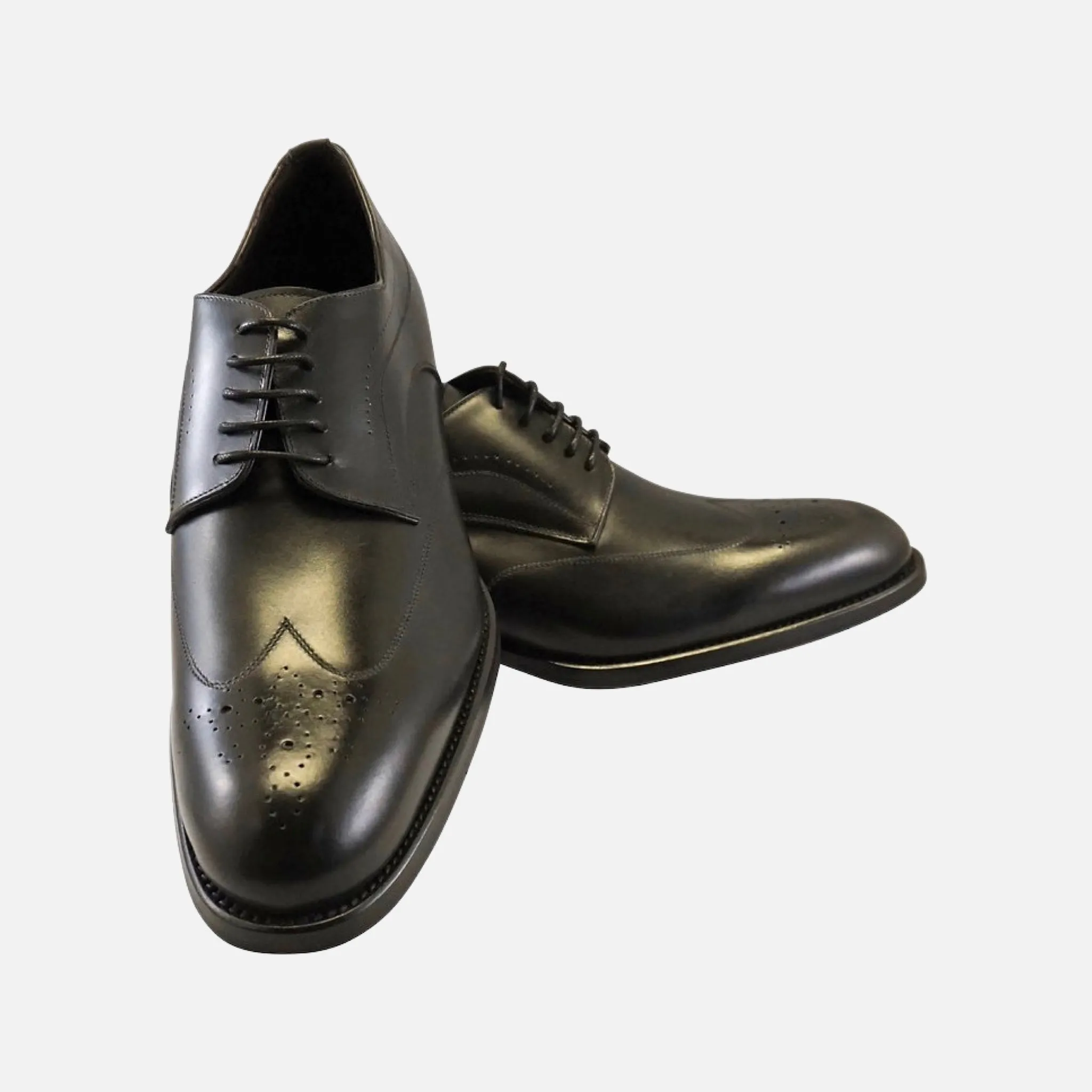 Men’s Black Wingtip Oxfords | Made in Italy