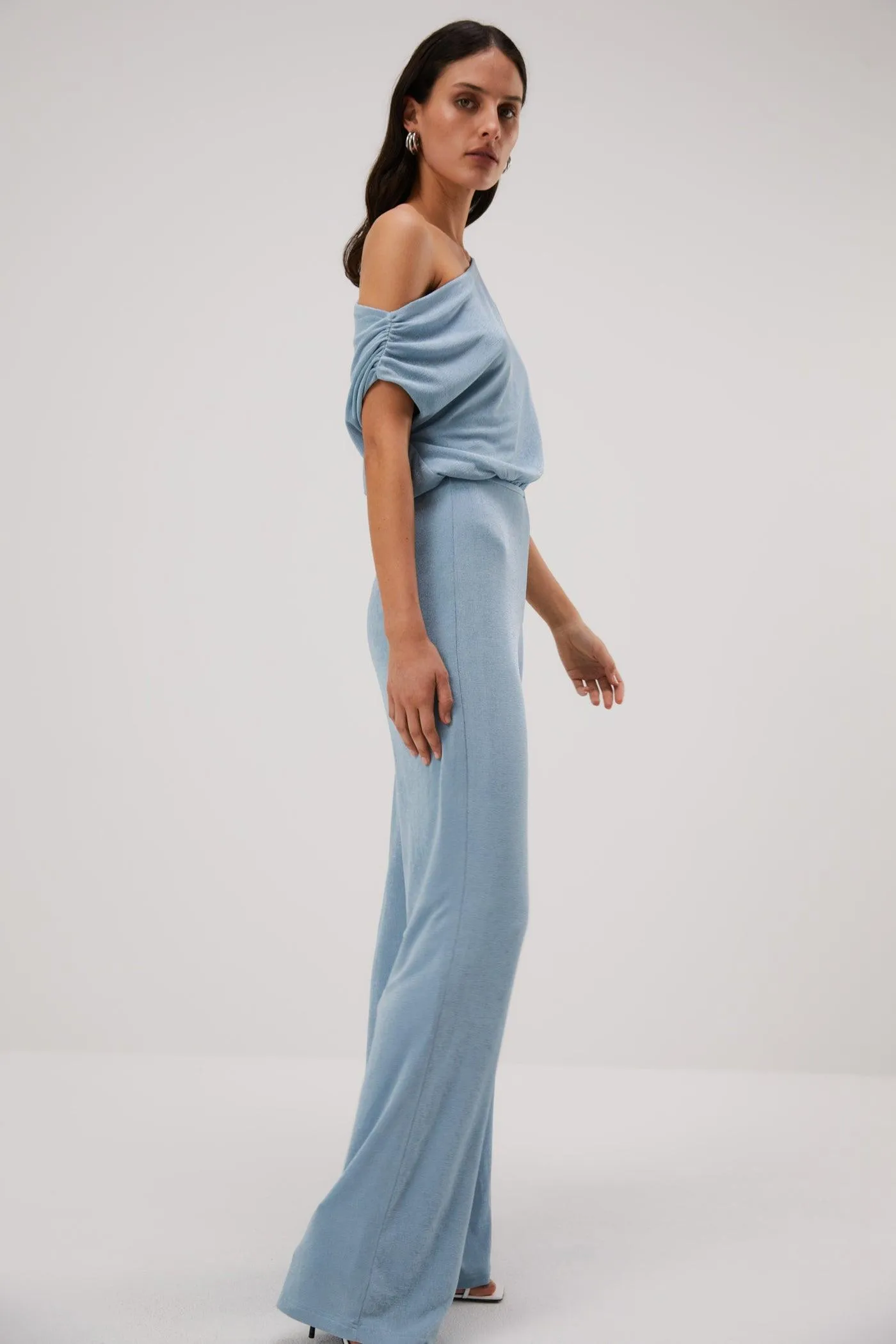 Misha Emer Slinky Jersey Jumpsuit - Sterling Blue