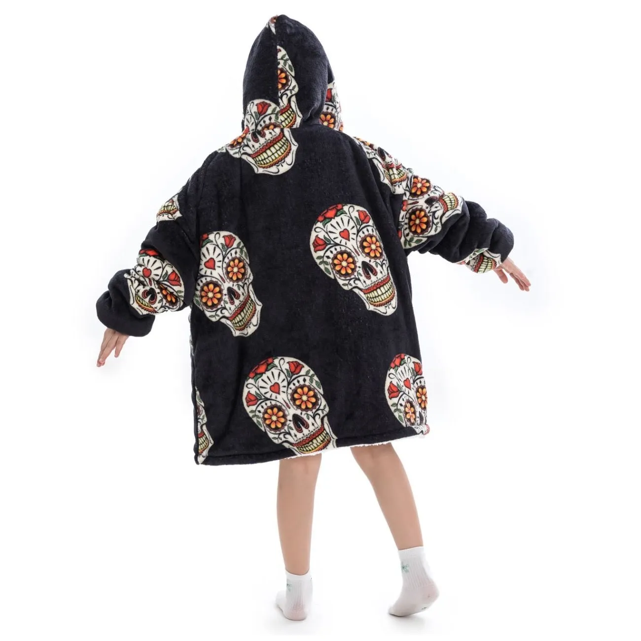 My Snuggy - Kids Sugar Skull Hoodie Blanket