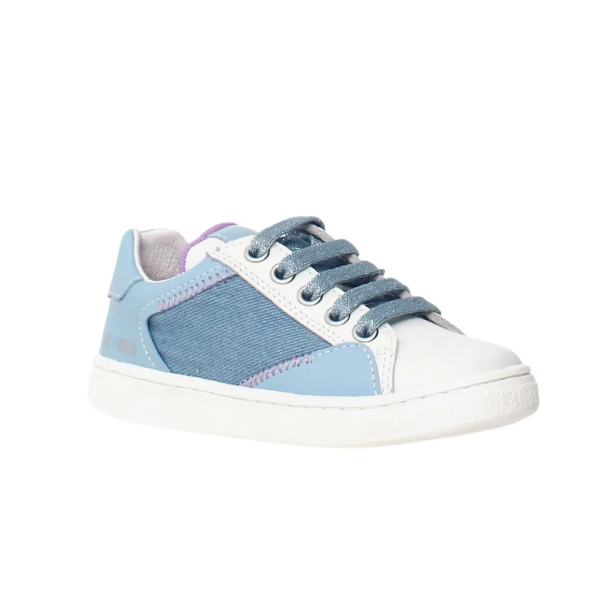 Naturino Girl's (Sizes 33-35) Denim Side Zip Sneaker