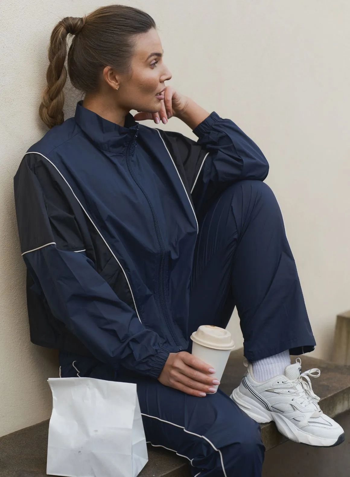 Navy Balance Windstopper Tracksuit Jacket