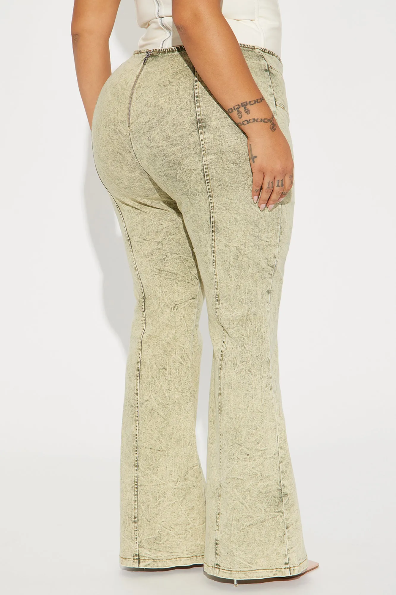 Never Let You Go Flare Pant - Sage