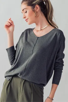 Oversized High-Low Tunic Sweater