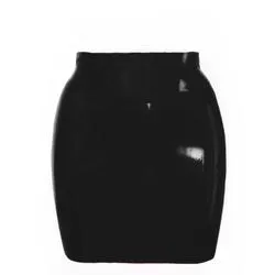 Patent Mini Black Skirt