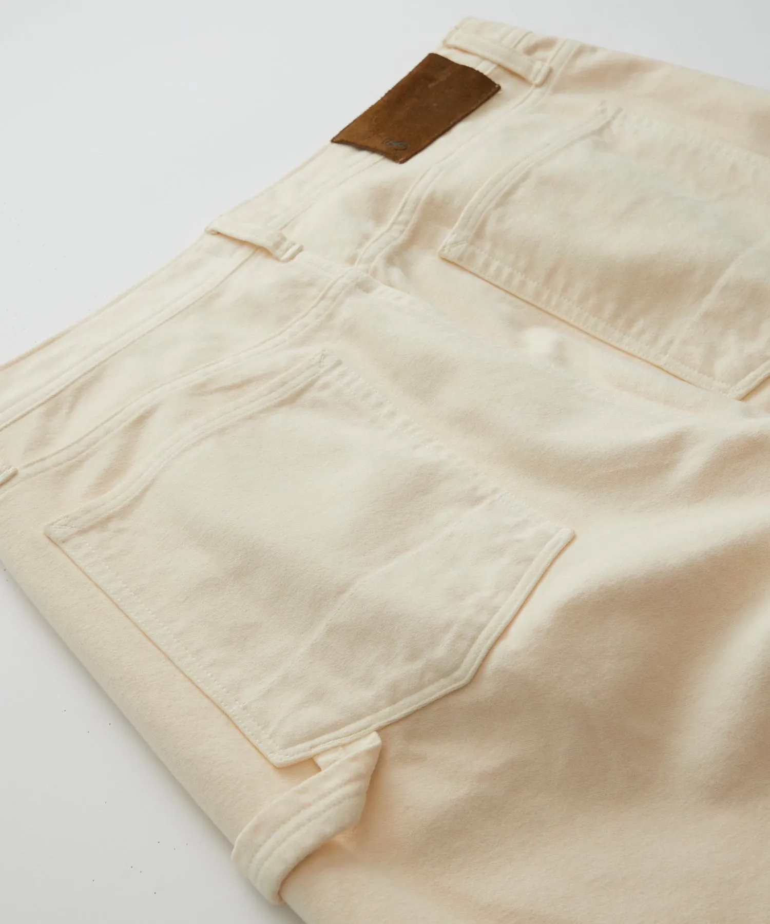 Relaxed Moleskin Carpenter in Coastal White