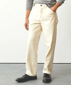 Relaxed Moleskin Carpenter in Coastal White