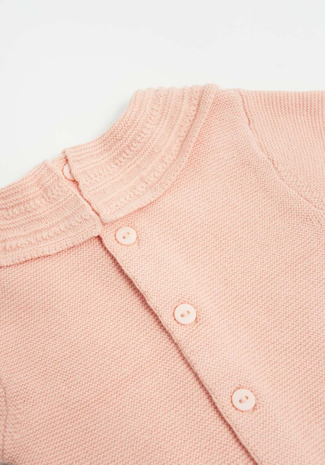 Ruffle Neck Knit Top - Pink