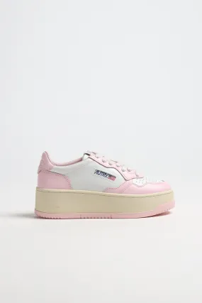 Sneaker Platform in Weiß/Blush Bride