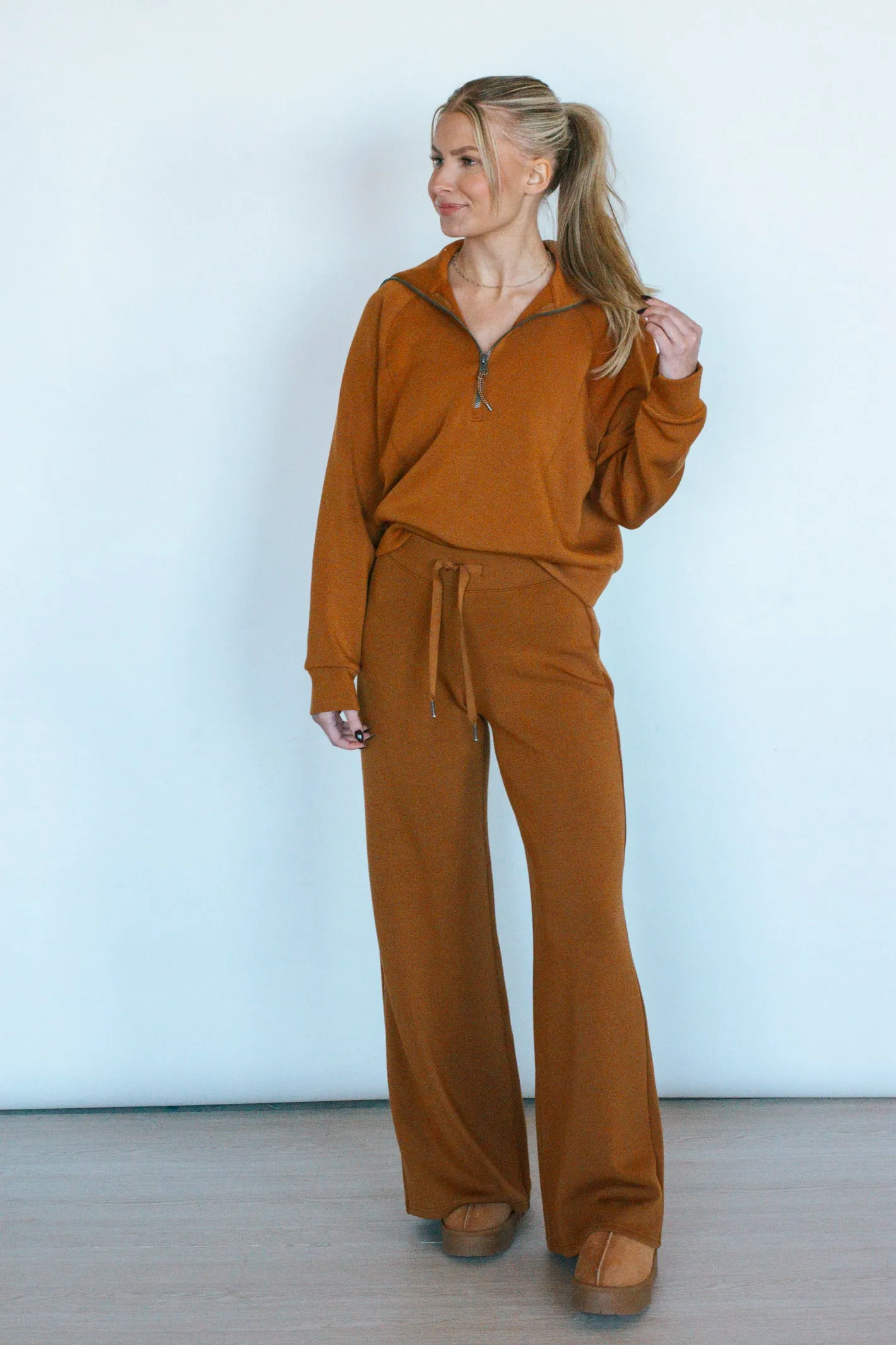 SPANX Air Essentials Butterscotch Wide Leg Pant