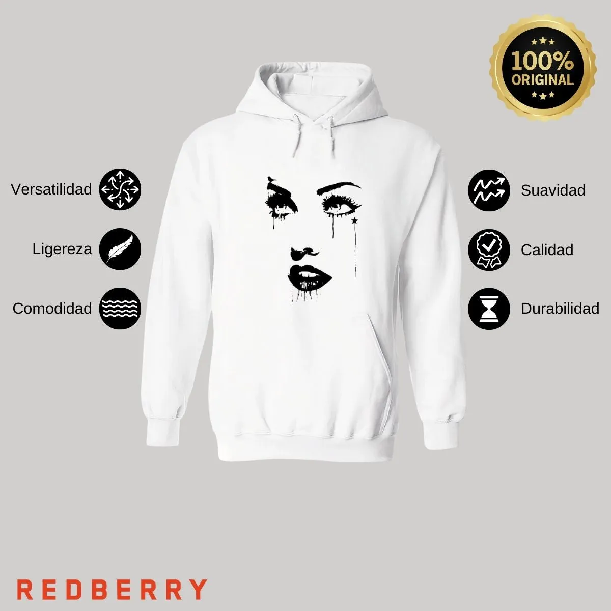 Sudadera para Mujer Hoodie Cara madonna