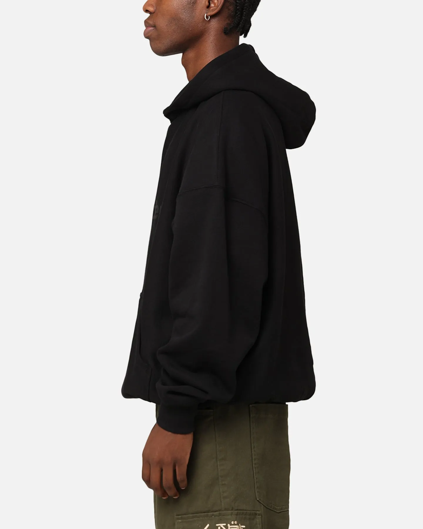 The Anti Order Logo Boxy Hoodie Black