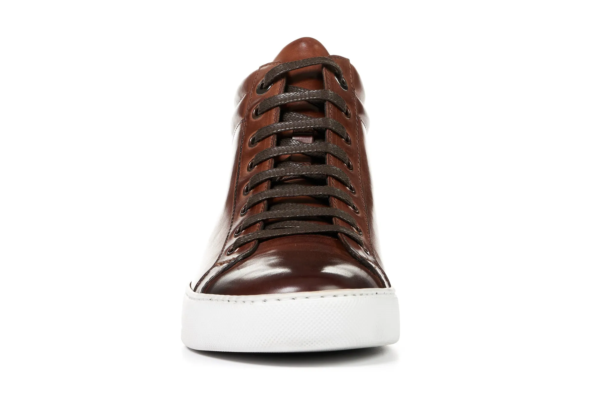 The Carter Mid-Top Sneaker - Brown - White Sole