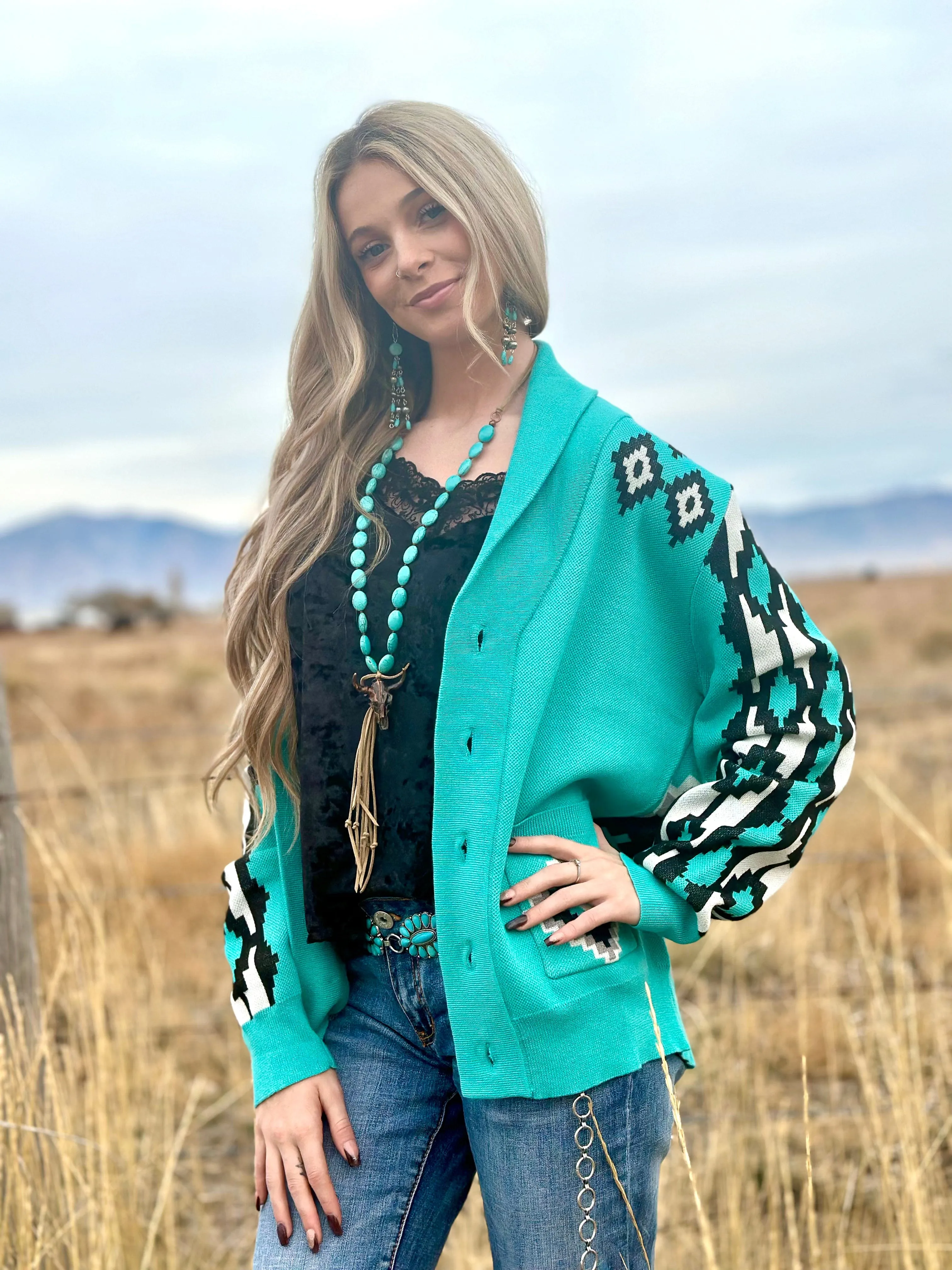 The El Paso Cowboy Southwest Cardigan