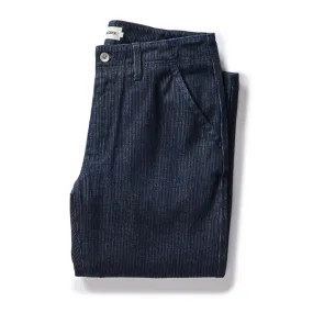 The Morse Pant in Rinsed Indigo Stripe