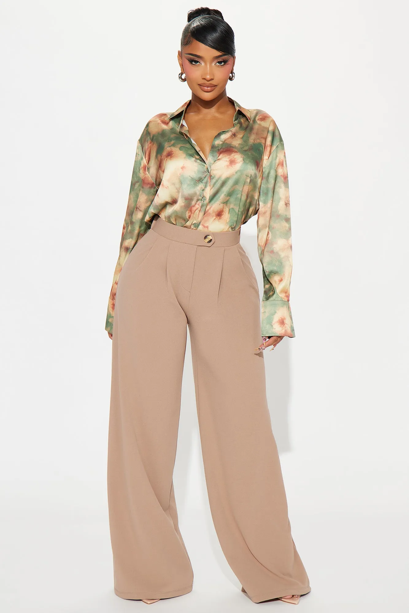 What Matters Most Wide Leg Trouser - Taupe