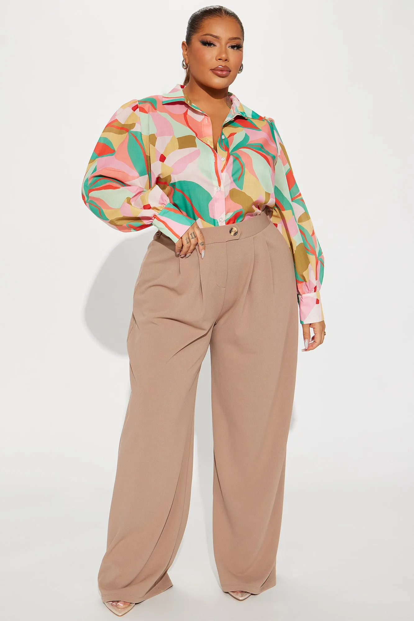 What Matters Most Wide Leg Trouser - Taupe