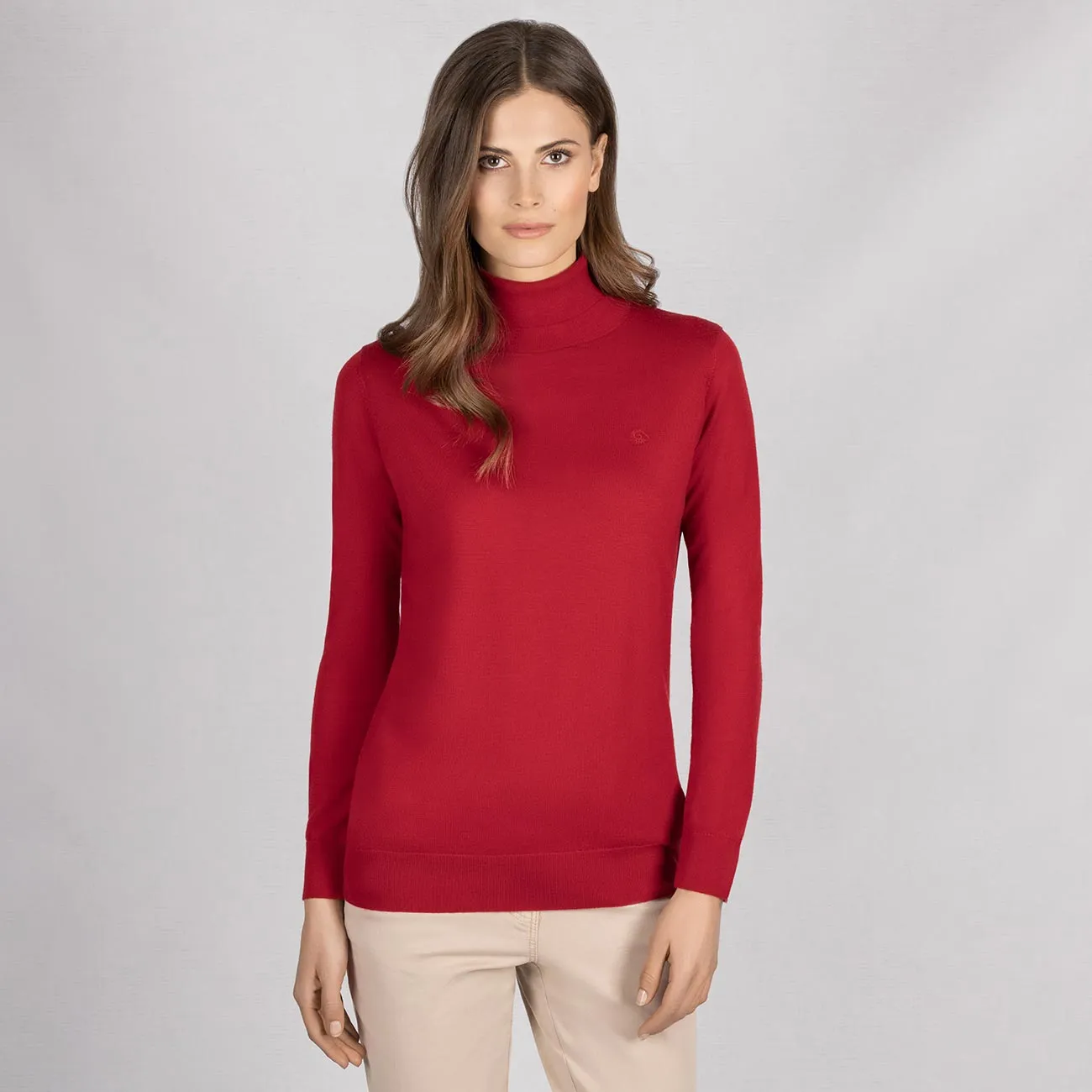 Wool Pullover Light Turtleneck Women