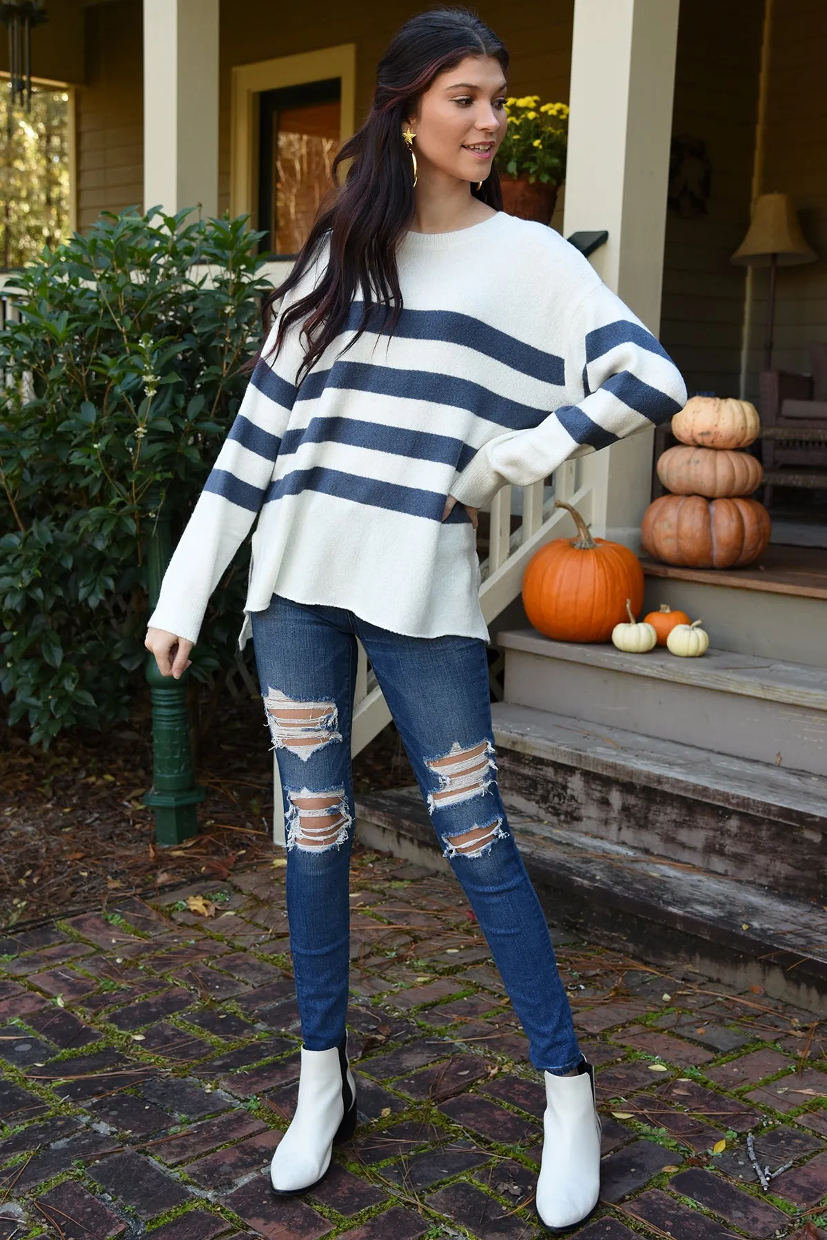 Z SUPPLY WOODLAND STRIPE SWEATER